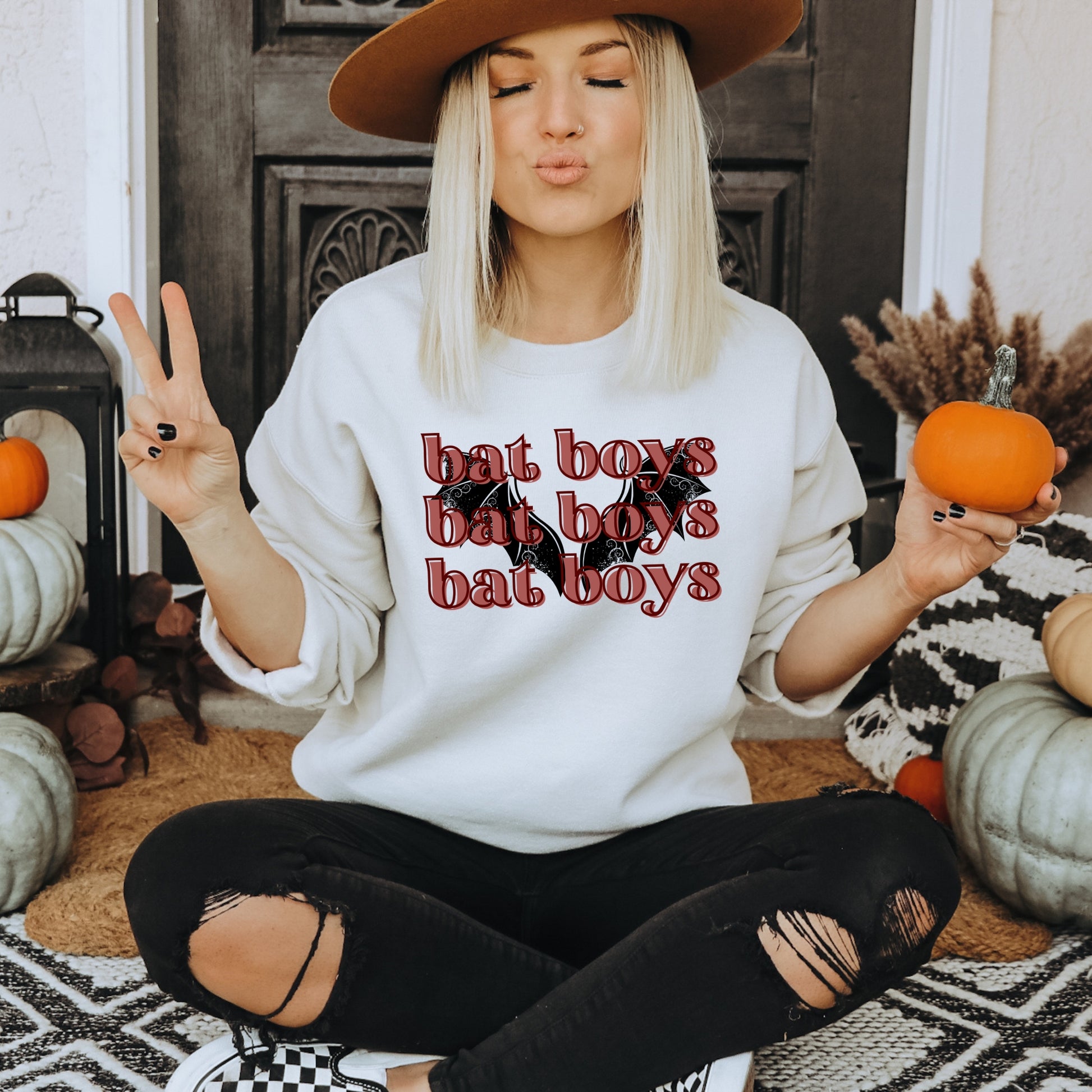 Bat Boys Band White Sweatshirt