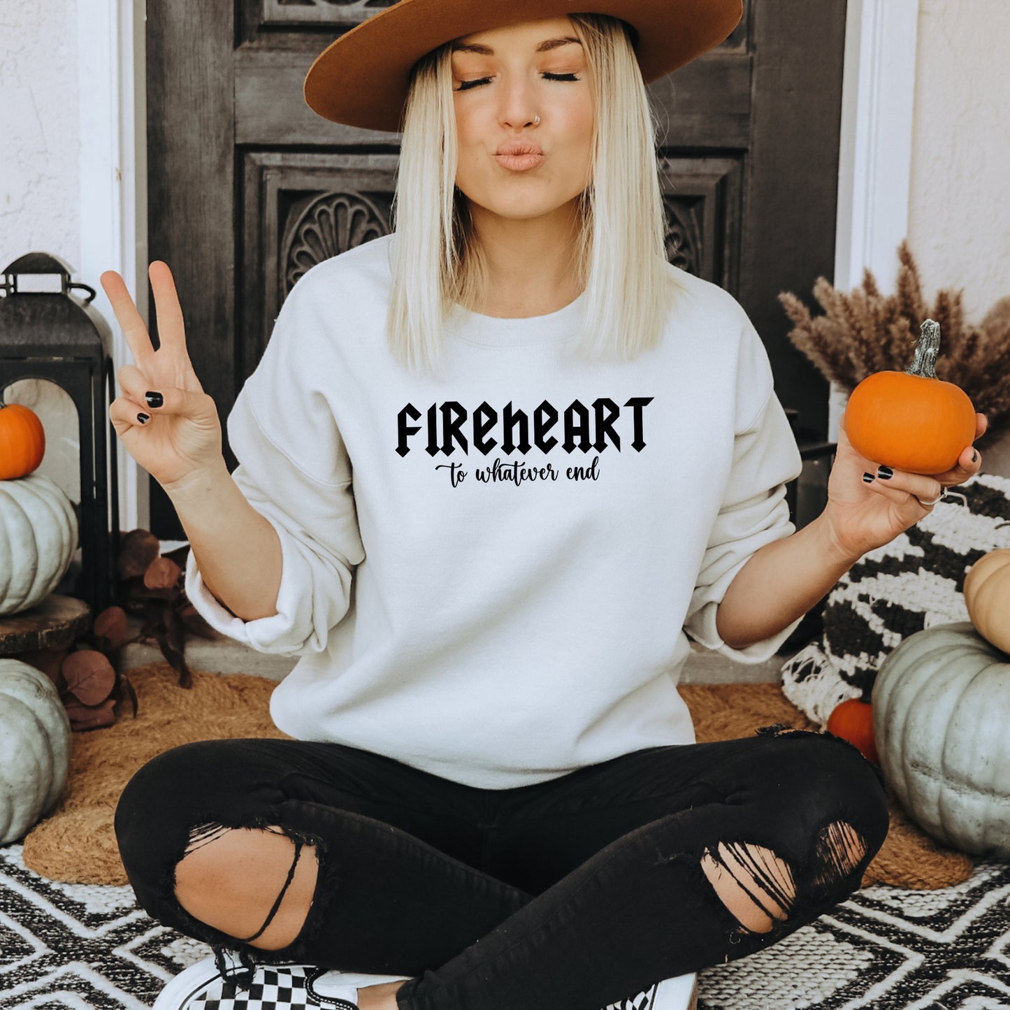 Fireheart Rock Tour White Sweatshirt