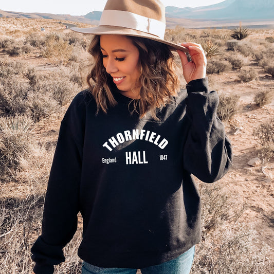 Thornfield Hall Black Sweatshirt | Jane Eyre | Starlit Prose Bookish merch