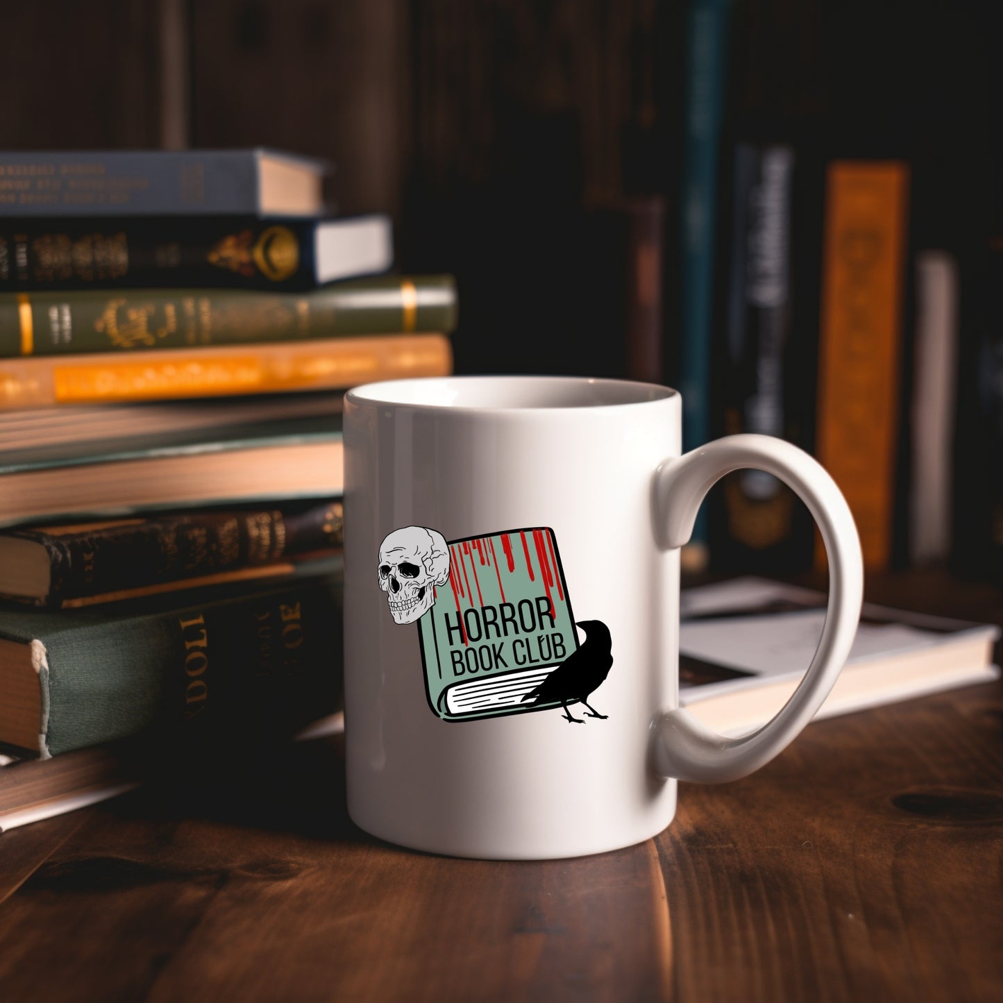 Horror Book Club Mug Mockup | Bookish Halloween | Ink & Stories