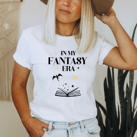 In my Fantasy Era White T-Shirt | Dragon Riders Bookish Merch | Ink and Stories