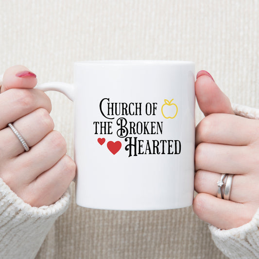 The Church of the Broken Hearted Mug | Once upon a Broken Heart merch | Ink and Stories bookish merch Australia