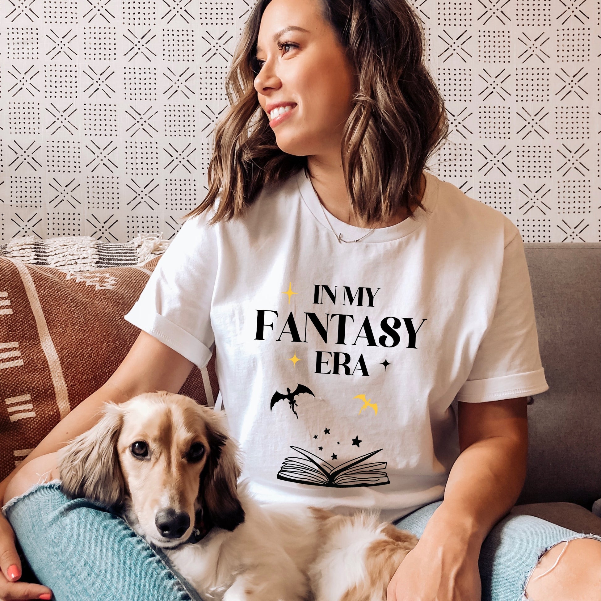 In my Fantasy Era White T-Shirt | Dragon Riders Bookish Merch | Ink and Stories