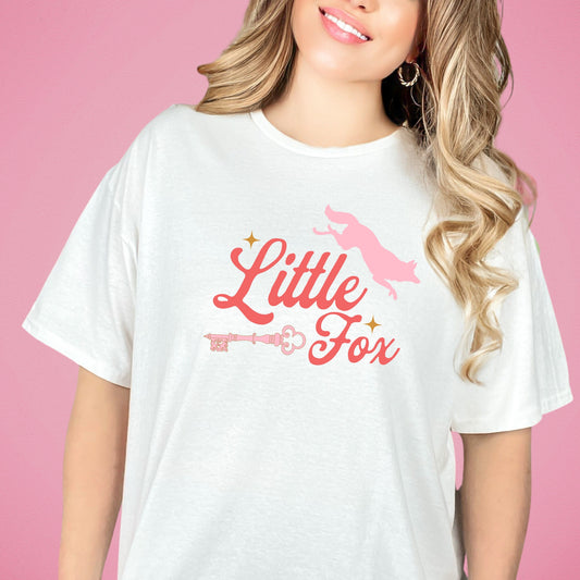 Little Fox White T-Shirt | Once upon a Broken Heart merch | Ink & Stories bookish merch