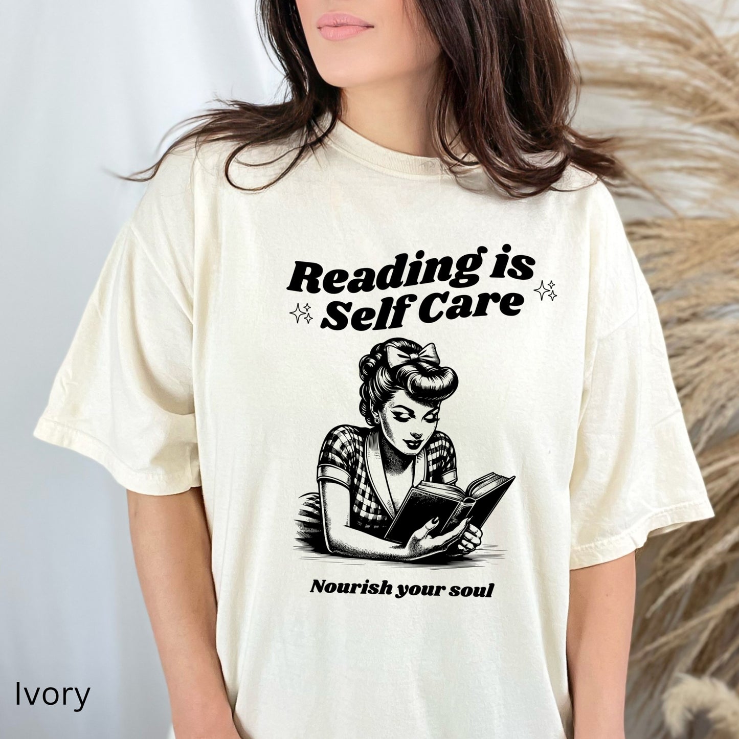 Reading is Self Care Comfort Colors Bookish Shirt