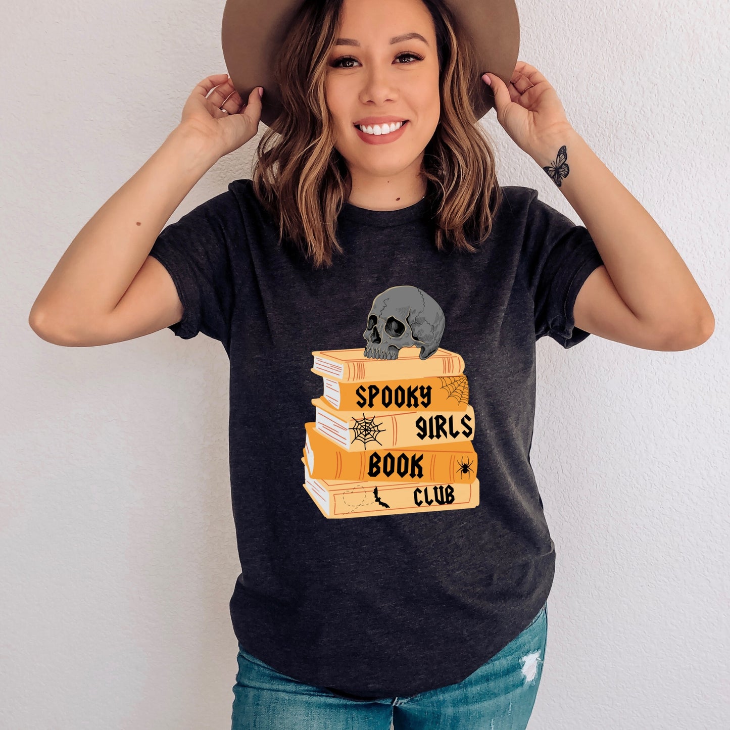 Spooky Girls Book Club Dark Grey Heather T-Shirt