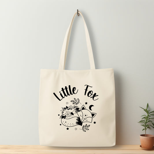Little Fox cute Tote Bag | Once upon a Broken Heart | Bookish Library Bag Gift | Ink and Stories bookish merch