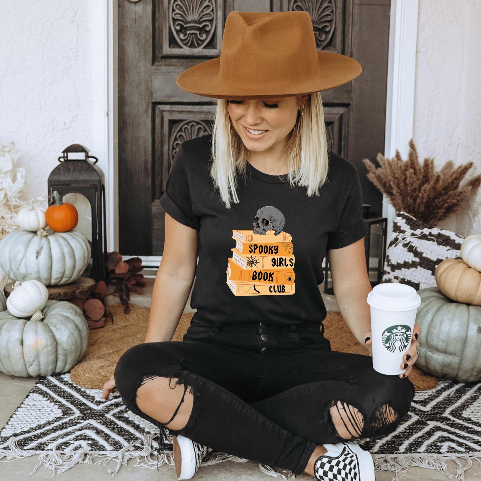 Spooky Girls Book Club Black T-Shirt