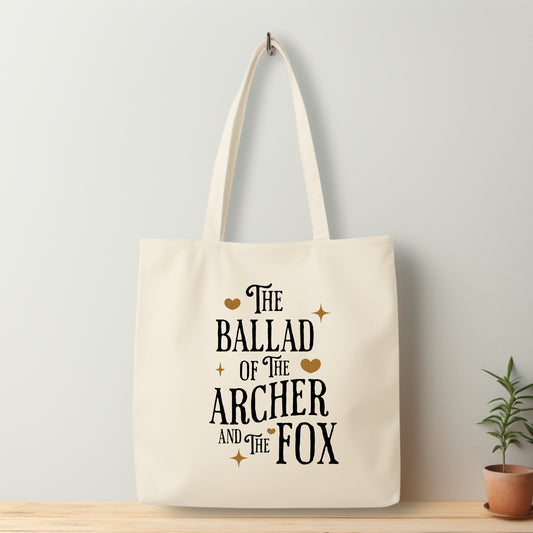 The Ballad of the Archer and the Fox Tote Bag | Once upon a Broken Heart | Bookish Library Bag Gift | Ink and Stories bookish Merch