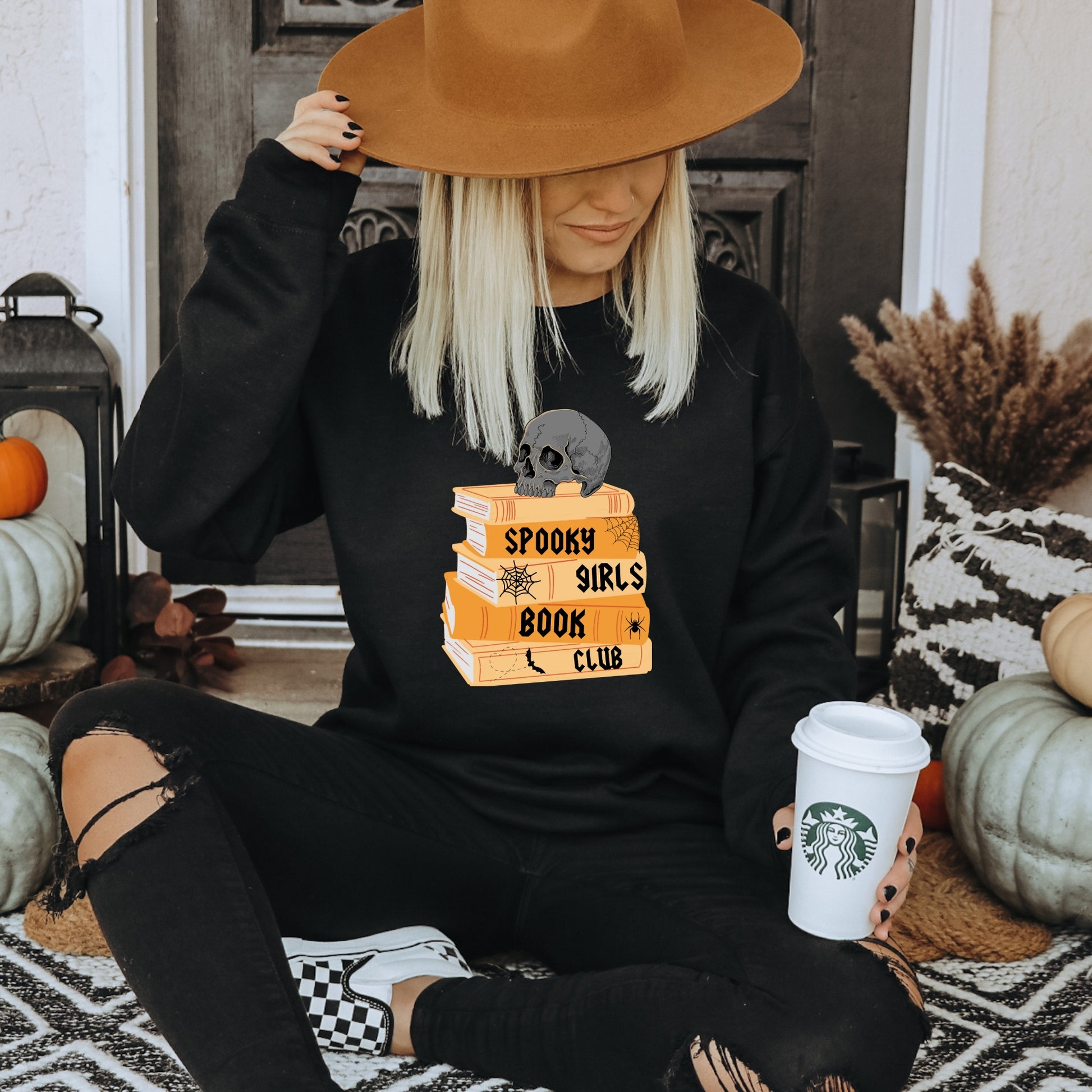 Spooky Girls Book Club Black Sweatshirt | Bookish Halloween | Ink & Stories