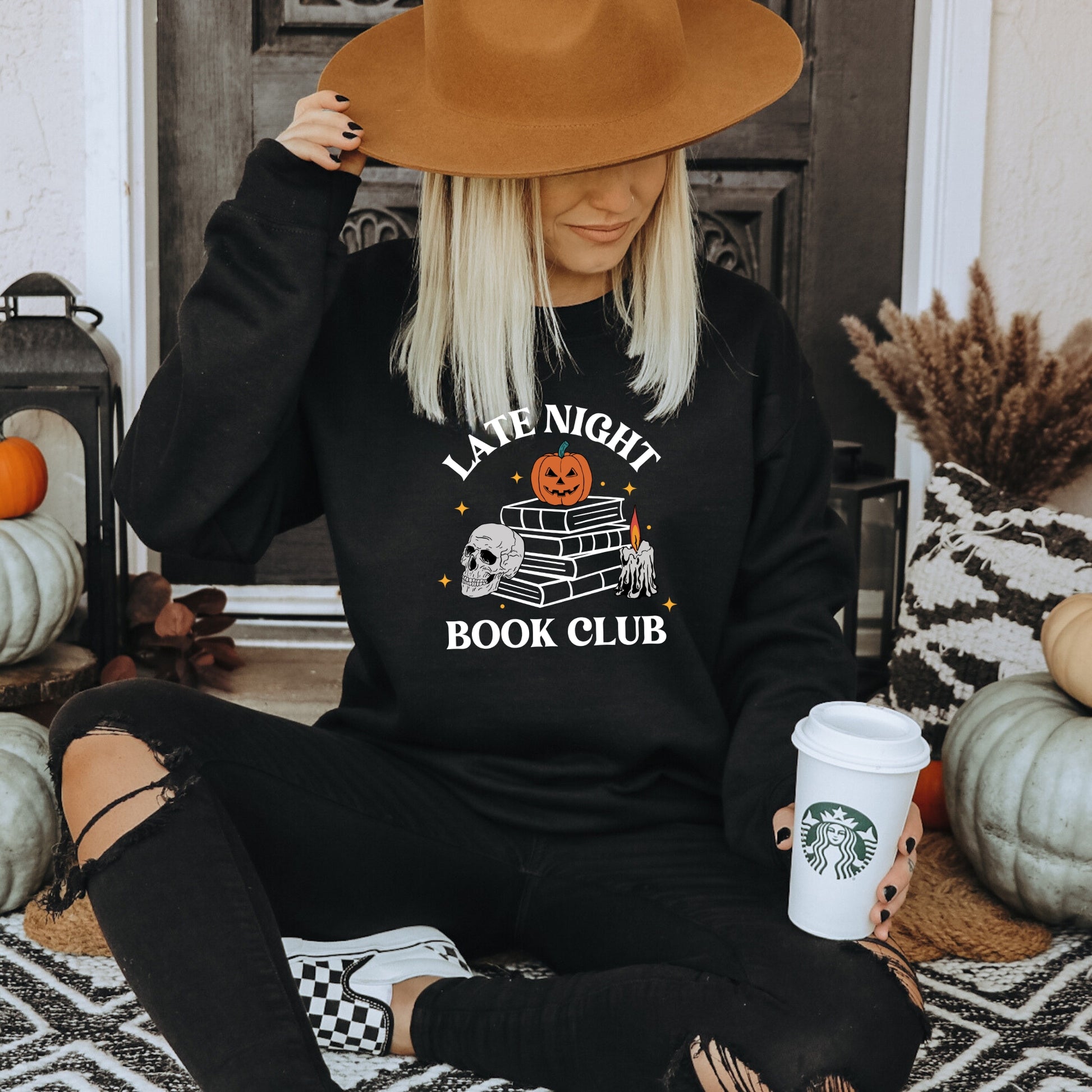 Late Night Book Club Black Sweatshirt | Bookish Merch | Ink & Stories