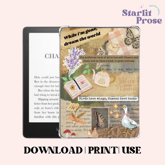 Cottagecore Kindle Insert mockup