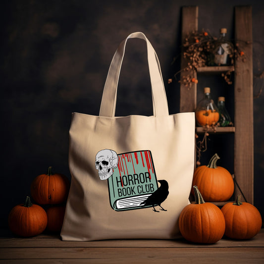 Horror Book Club Tote Bag | Bookish Halloween Gift