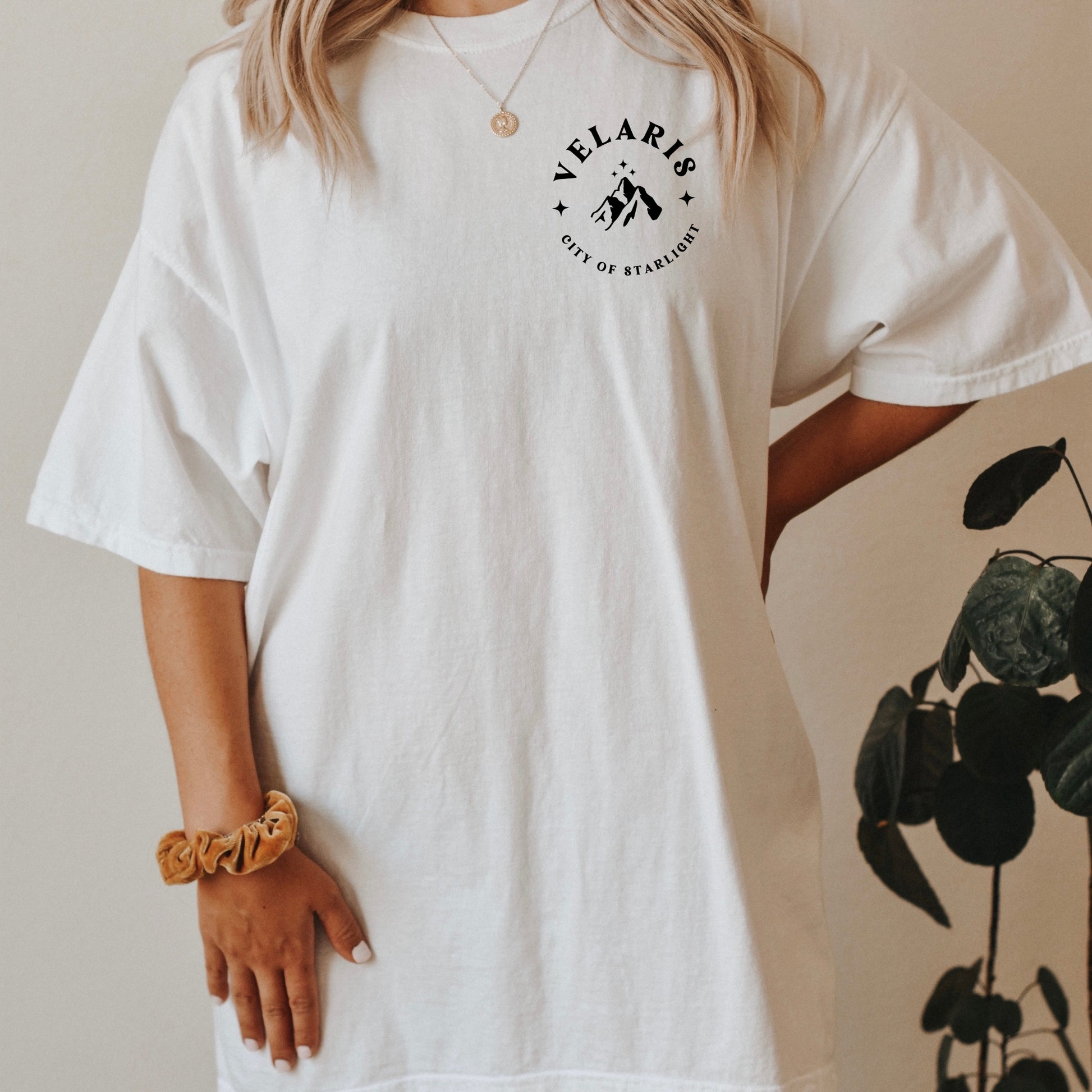 Velaris City of Starlight Front White Comfort Colors T-Shirt