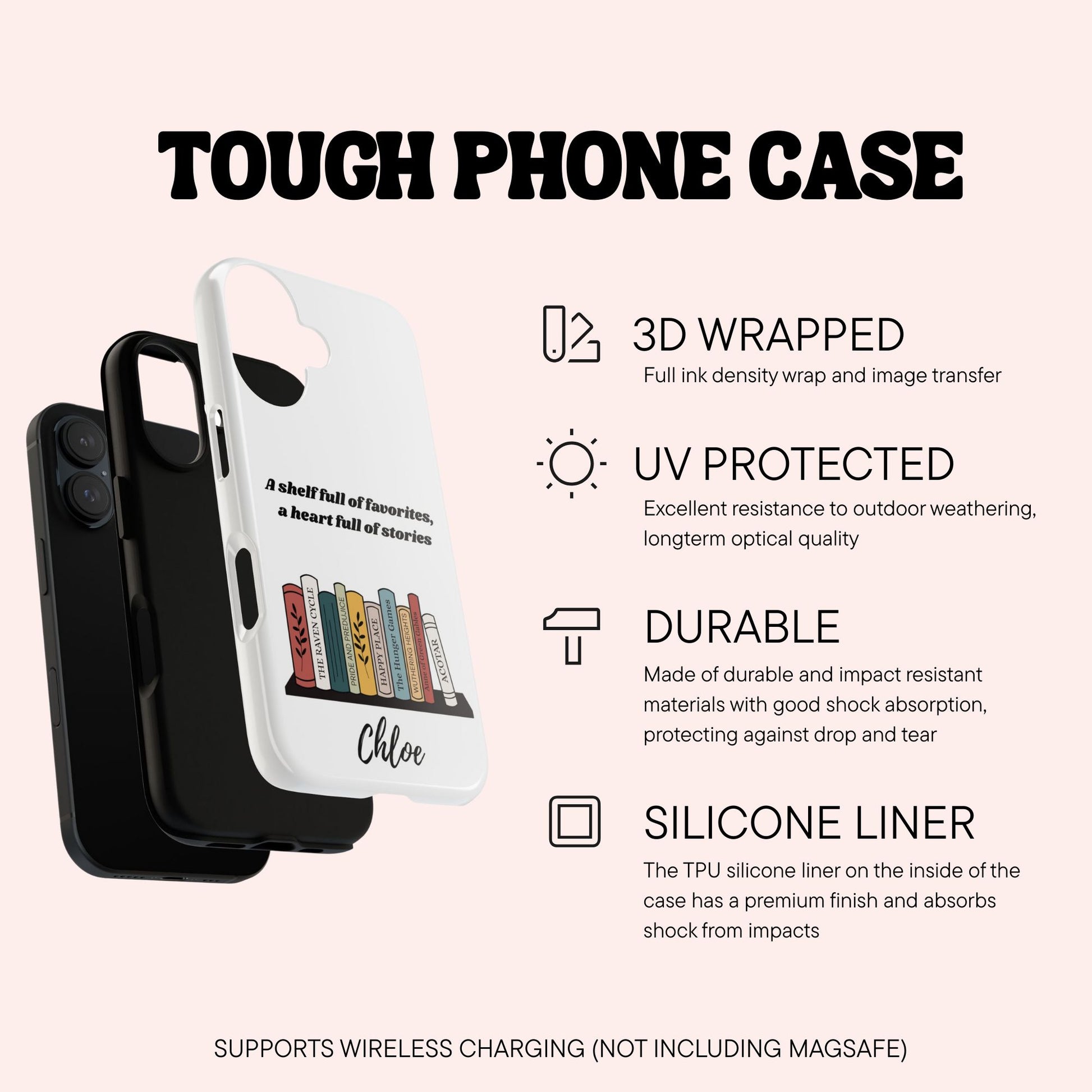 Information page for the phone case