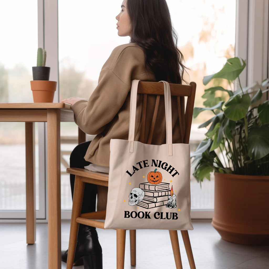 Late Night Book Club Tote Bag | Bookish Halloween Gift | Ink & Stories Bookish Merch Australia