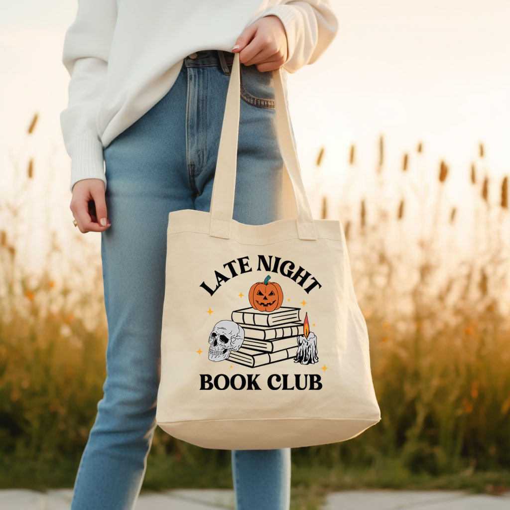 Late Night Book Club Tote Bag | Bookish Halloween Gift | Ink & Stories Bookish Merch Australia