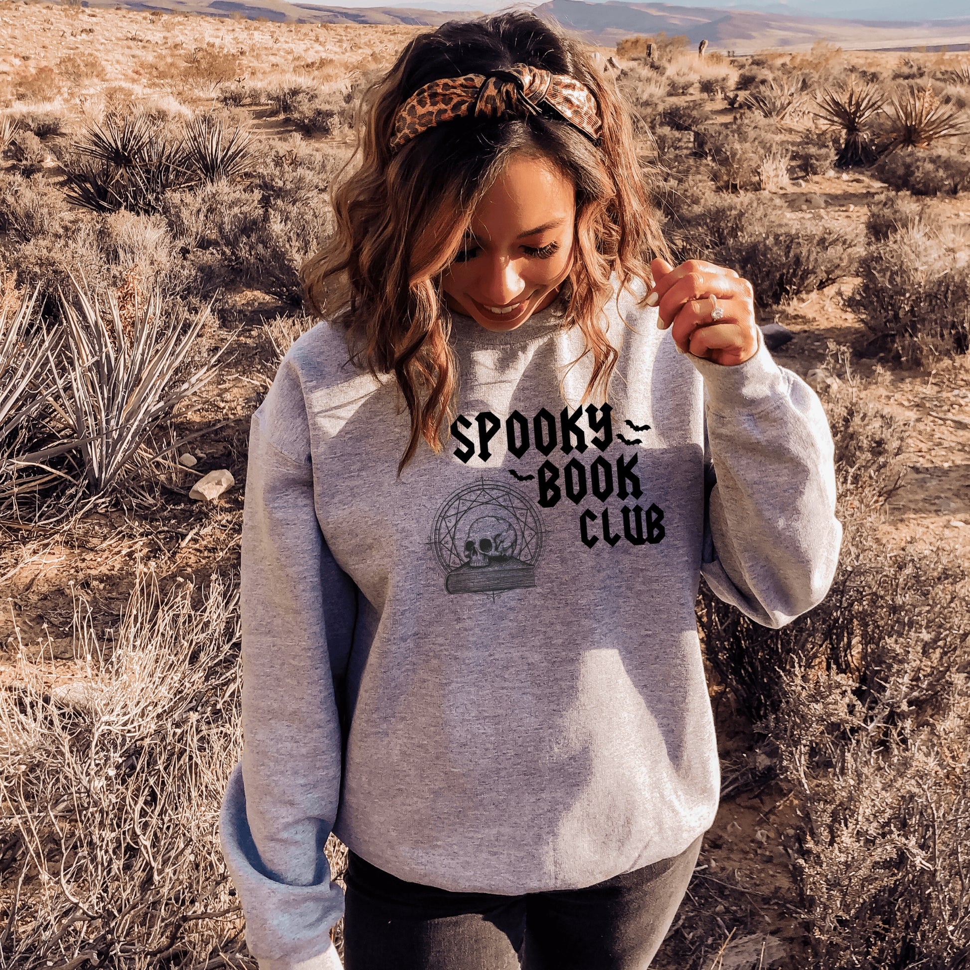 Spooky Book Club Grey Sweatshirt | Bookish Halloween | Ink & Stories