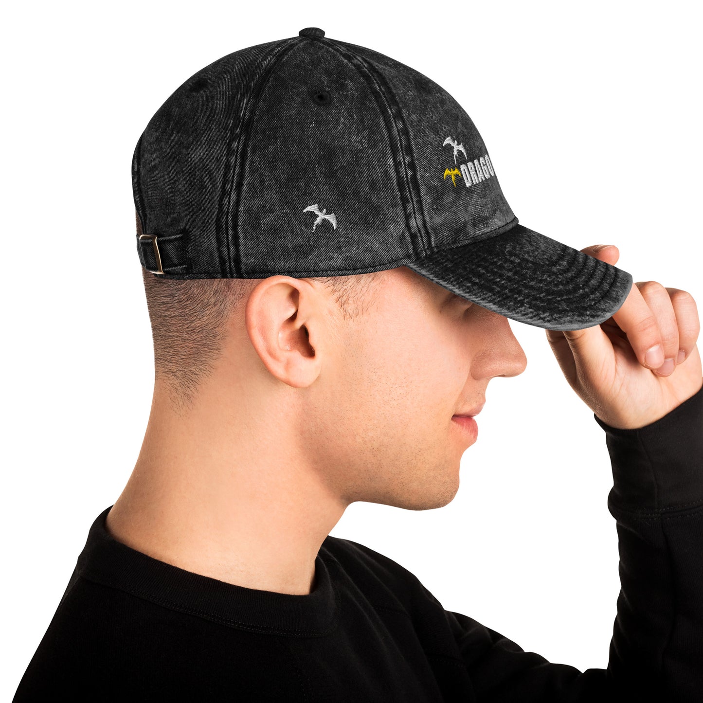 Black Dragon Rider Dad Hat | Fantasy Bookish Merch | Ink and Stories