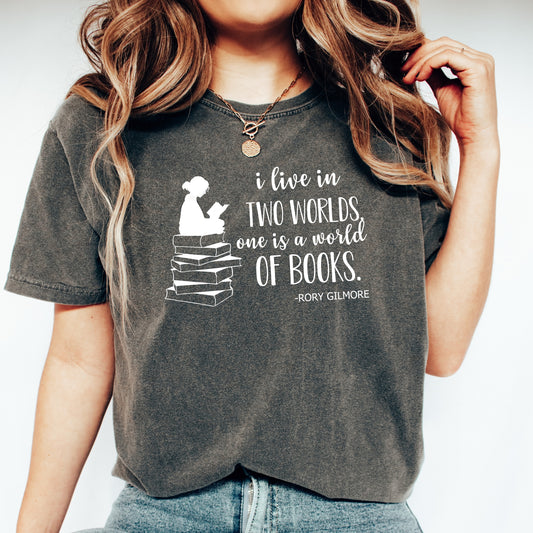 Rory Book quote Pepper Black Comfort Colors T-Shirt