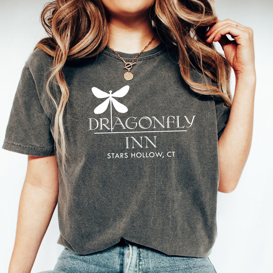 Dragonfly Inn Shirt Black Pepper Comfort Colors T-Shirt