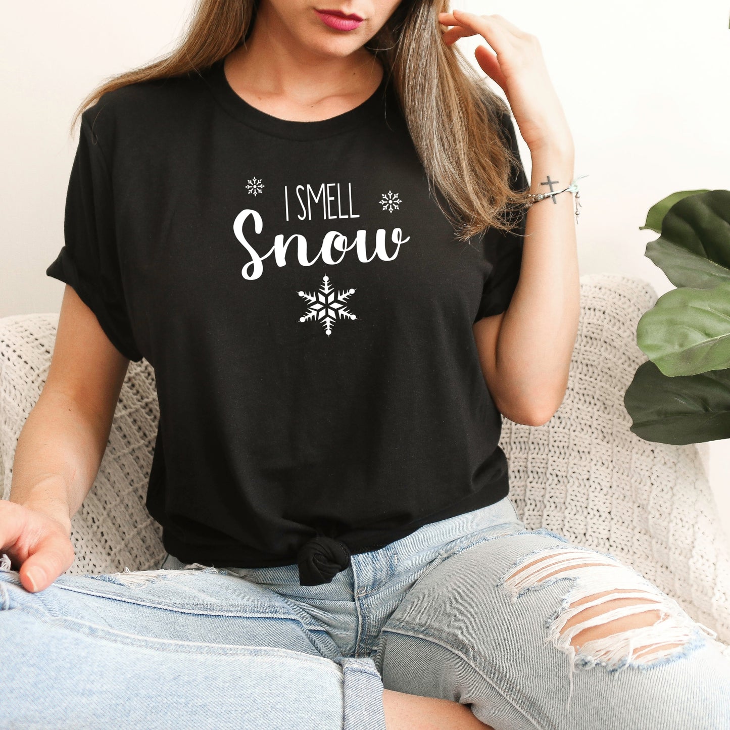I smell snow Gilmore Girls Black T-Shirt