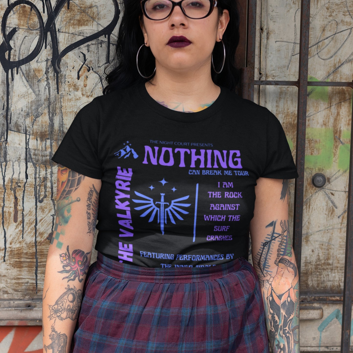 Valkyrie World Tour Black T-Shirt Model Ink & Stories