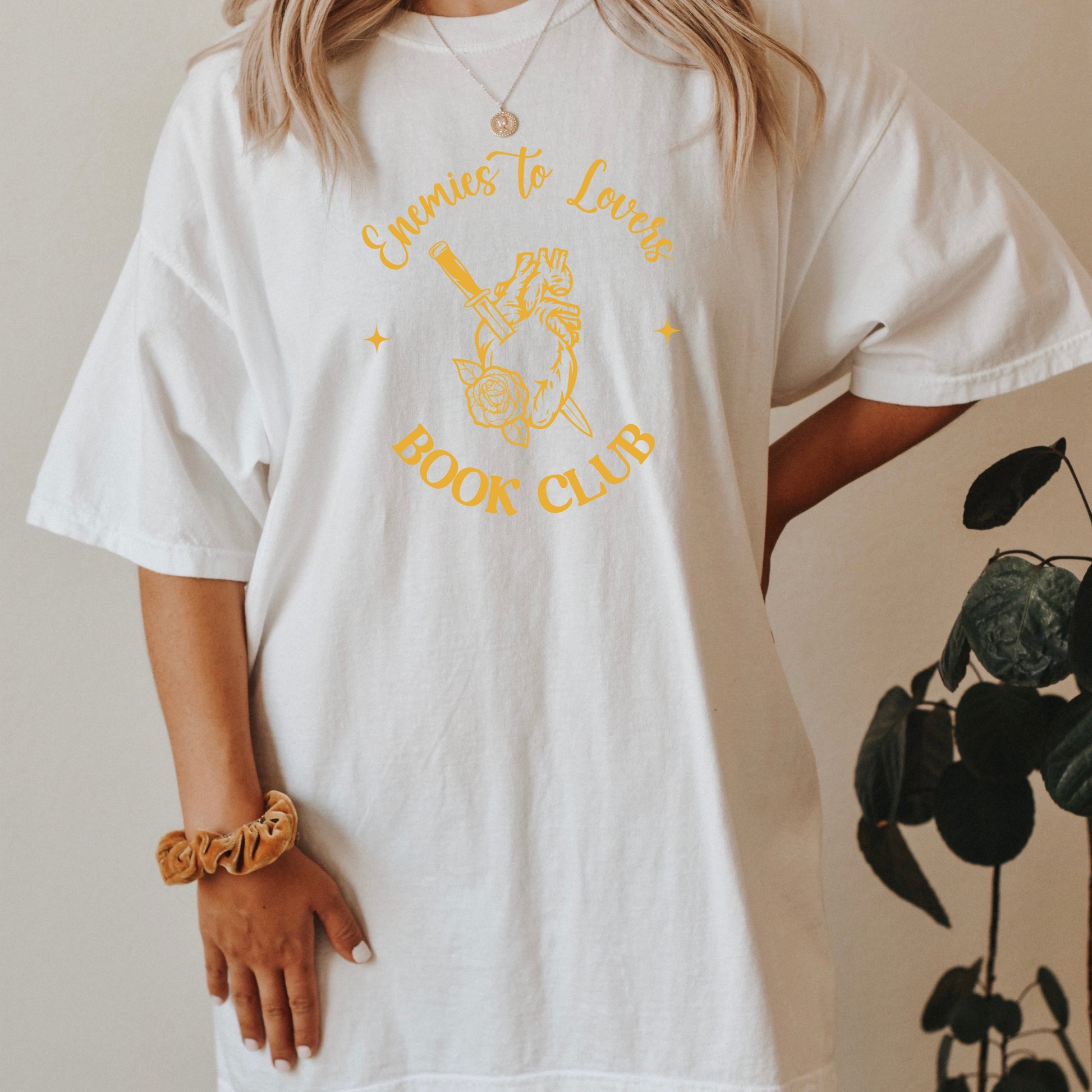 Enemies to Lovers Book Club Comfort Colors White T-Shirt