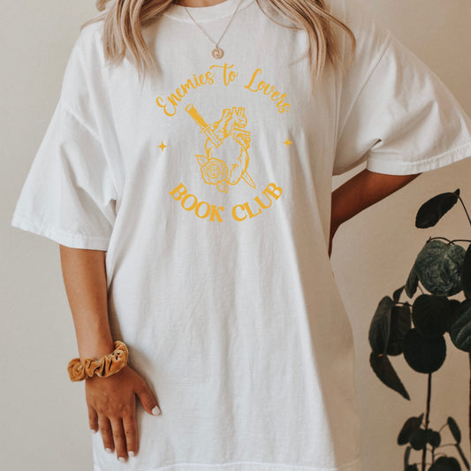 Enemies to Lovers Book Club Comfort Colors White T-Shirt
