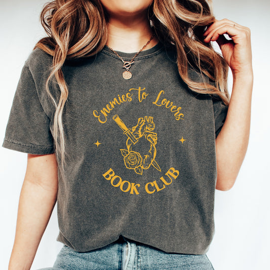 Enemies to Lovers Book Club Comfort Colors Black Pepper T-Shirt