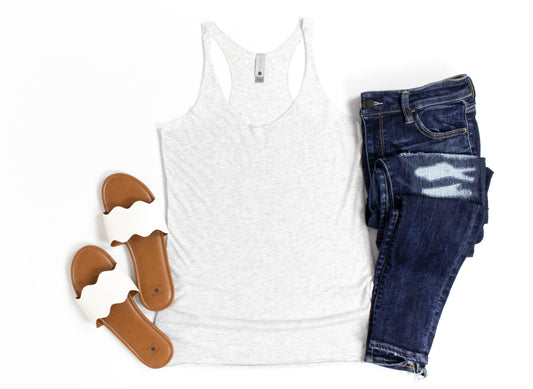 Racerback Tank Top white I