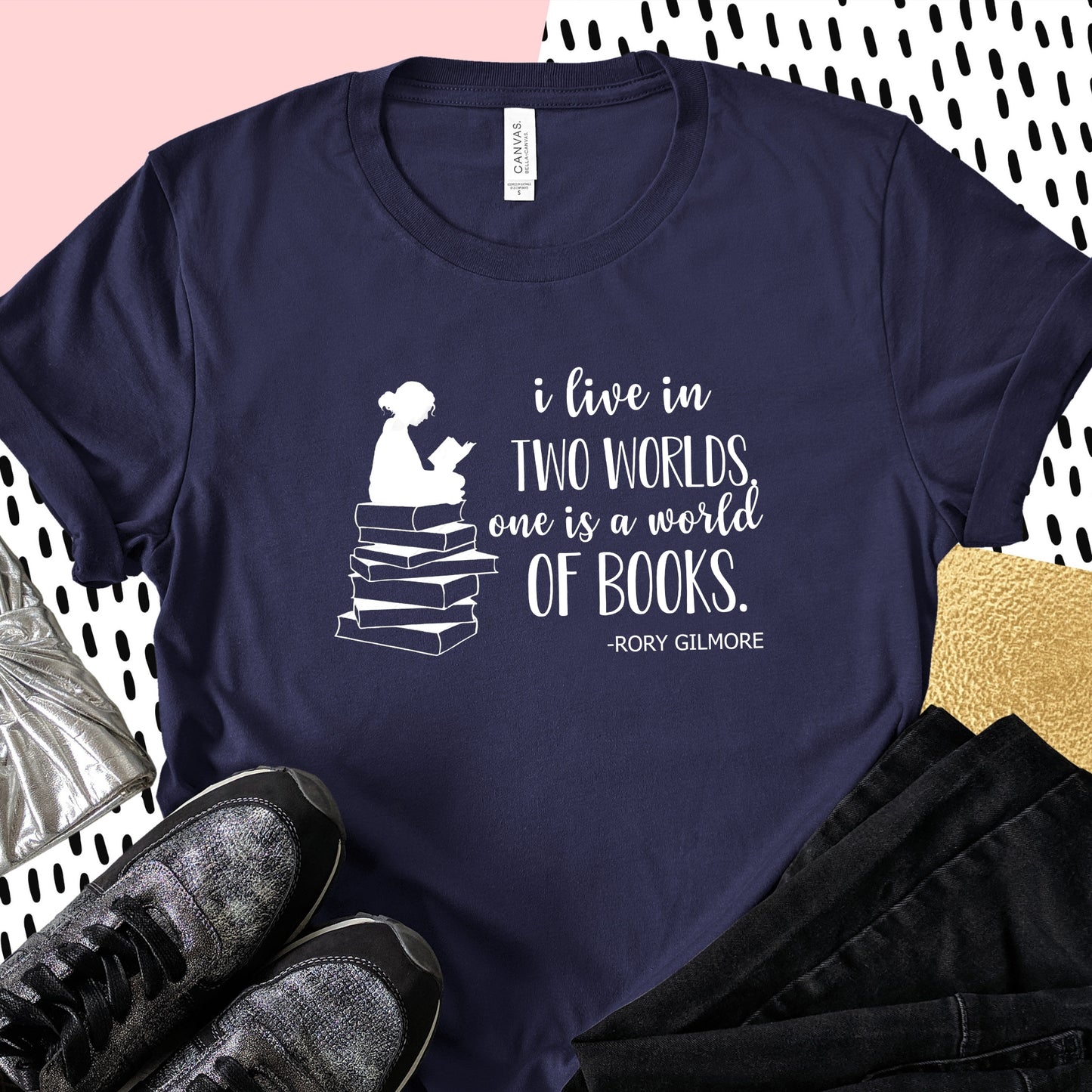 Rory Book quote Navy Shirt