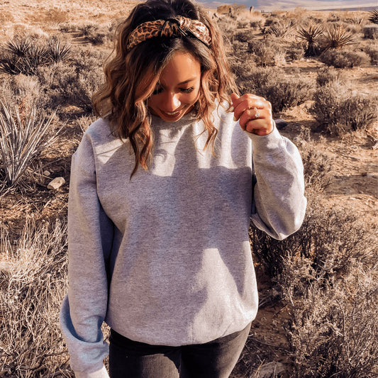 Grey Sweatshirt Aus Printer