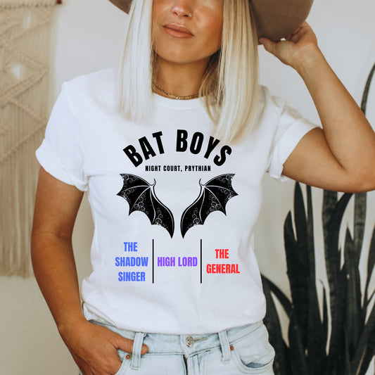 ACOTAR Bat Boys Band White T-Shirt