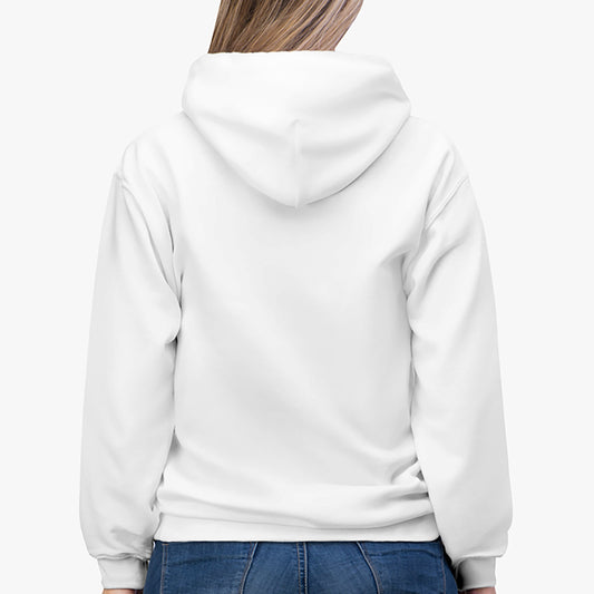 Custom White Hoodie Backl View