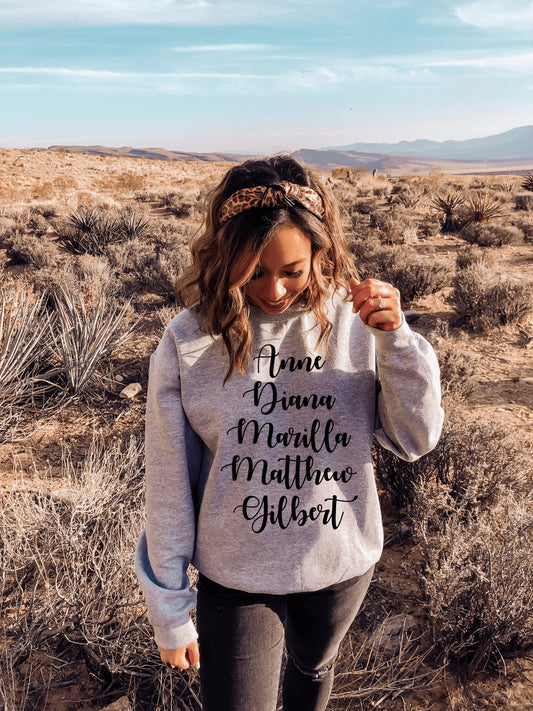 Anne of Green Gable Sweatshirt Grey