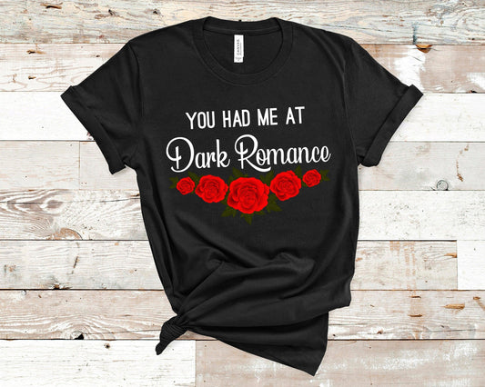 Dark Romance Reader T-Shirt Black MOckup Ink and Stories