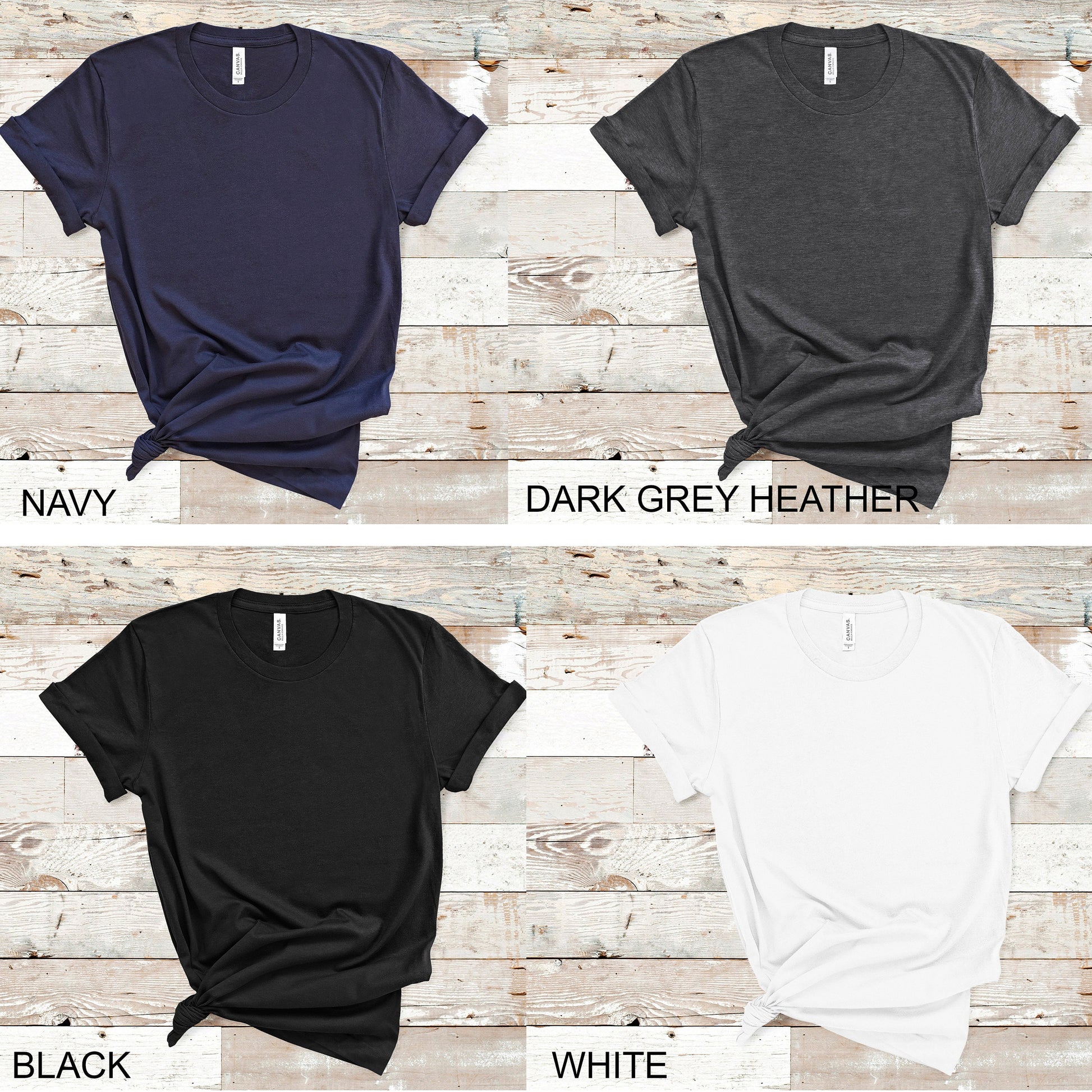 ACOTAR Squad Names T-Shirt Colour Options, Navy, Dark Grey Heather, Black & White