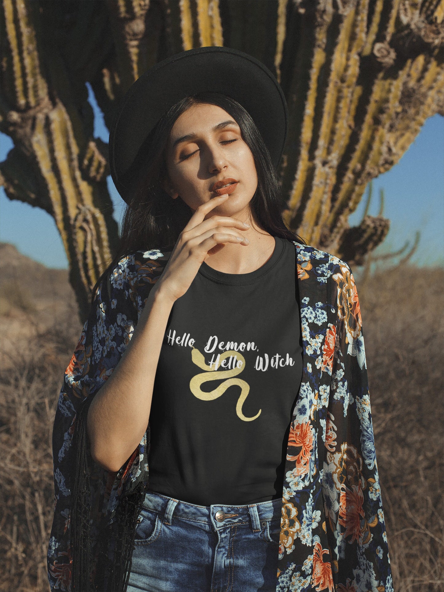 Kingdom of the Wicked Hello Demon Hello Witch Black Shirt Ink and Stories