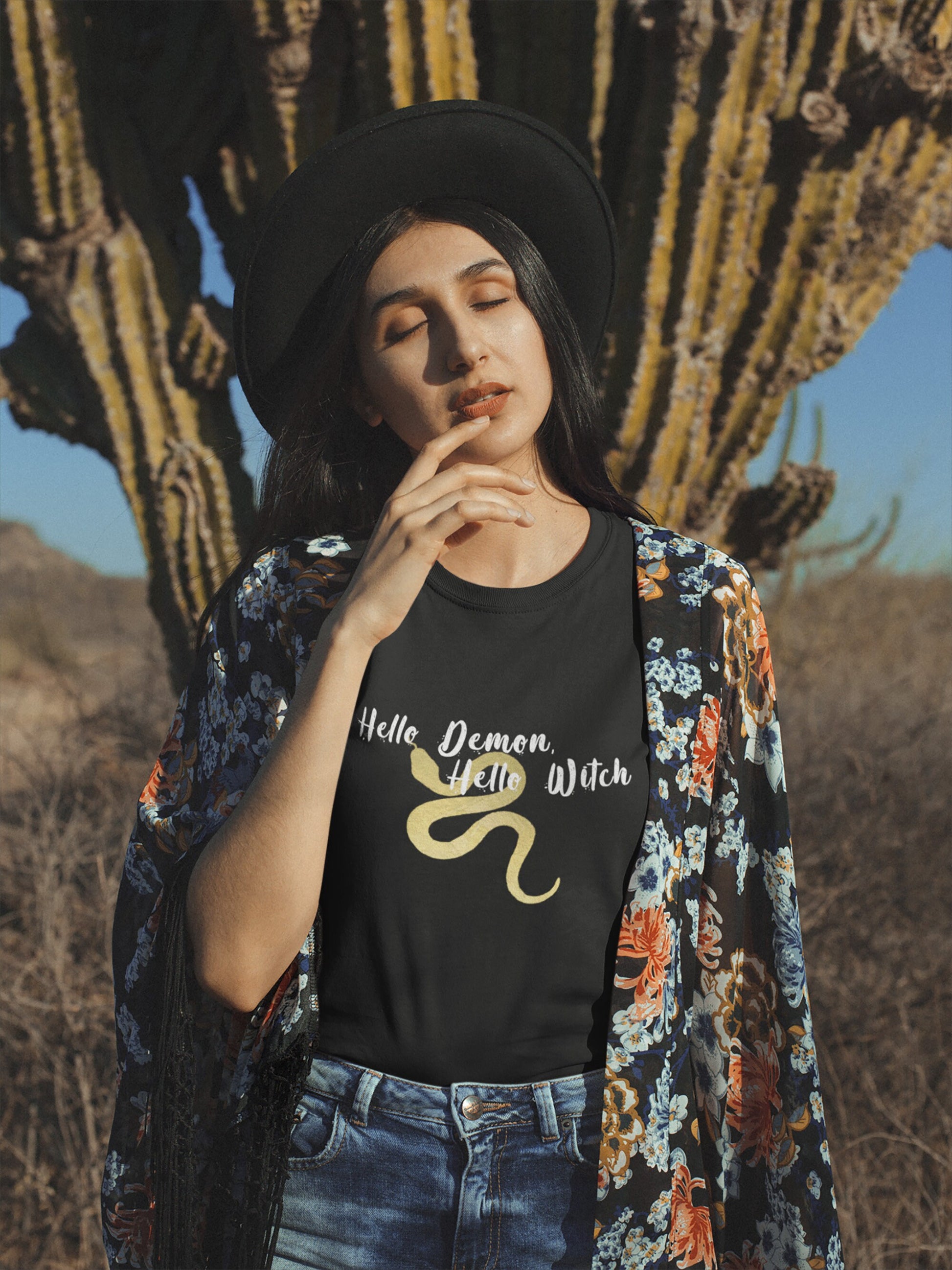 Kingdom of the Wicked Hello Demon Hello Witch Black Shirt Ink and Stories