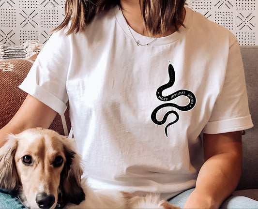 Ninth House Mors Irrumat White Shirt ink and stories
