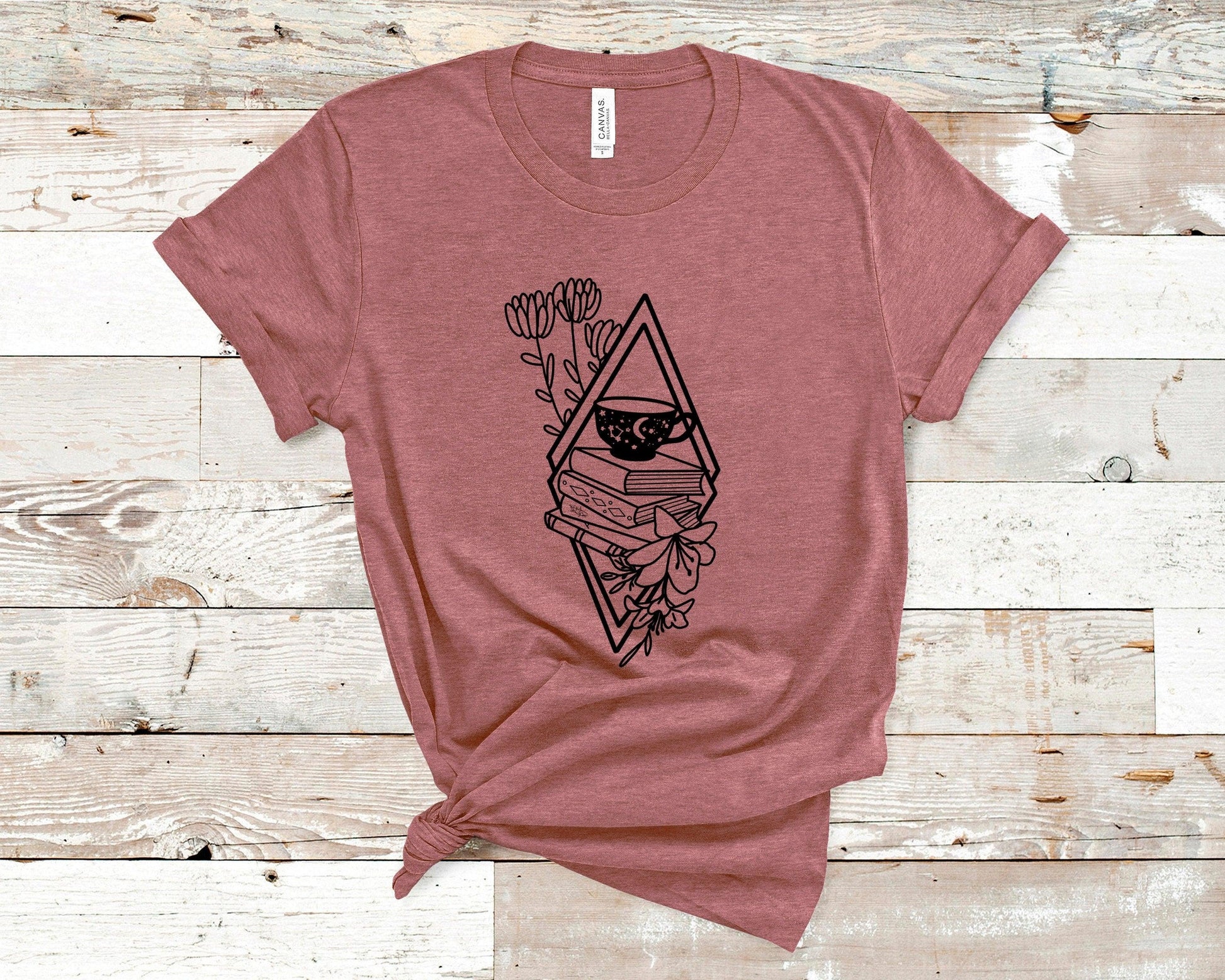 Bookish T-Shirt Heather Mauve