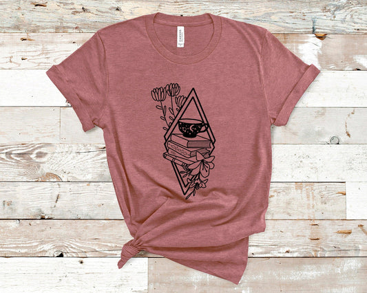Bookish T-Shirt Heather Mauve