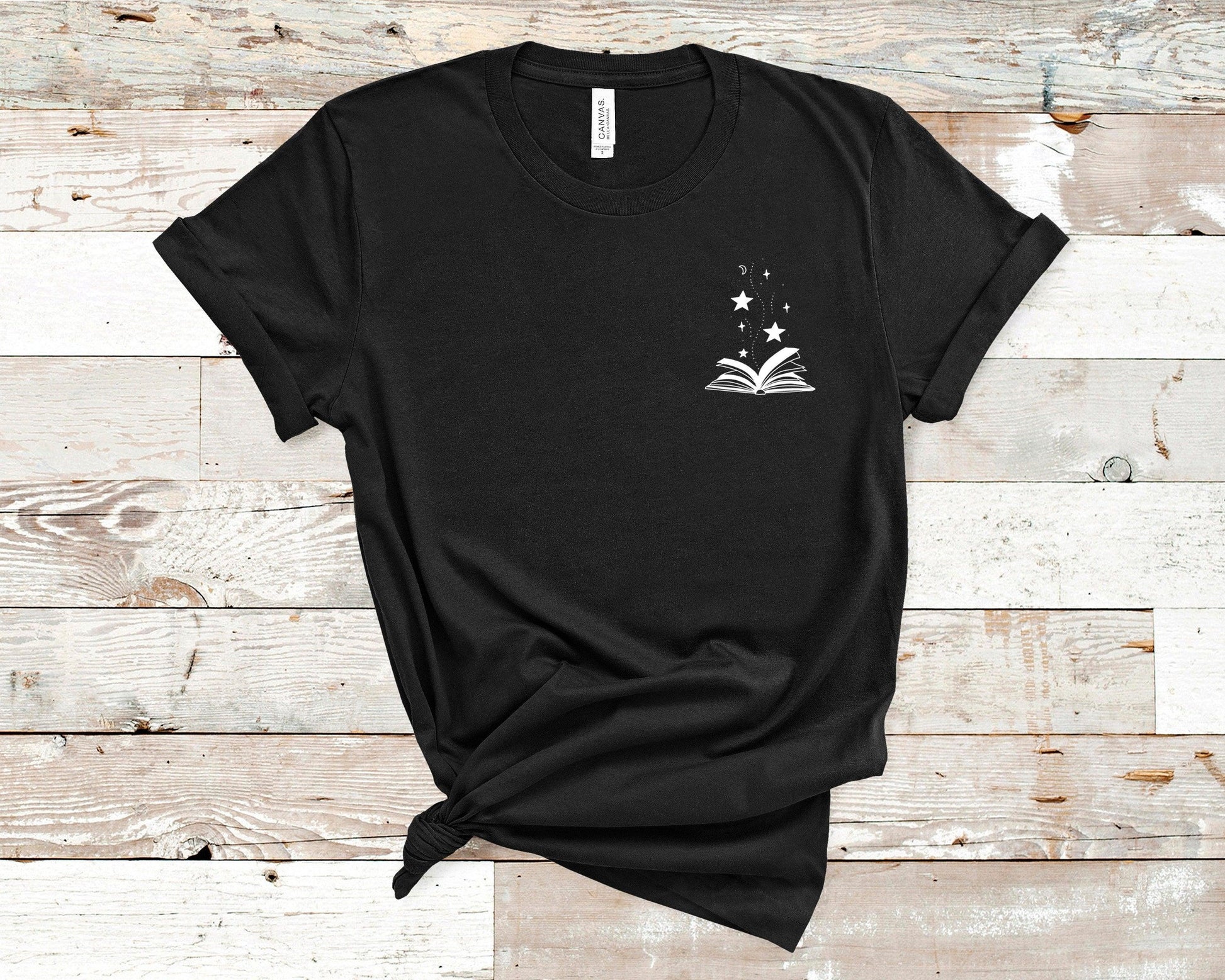 Books are magic Bookish T-Shirt Black Ink and Stories