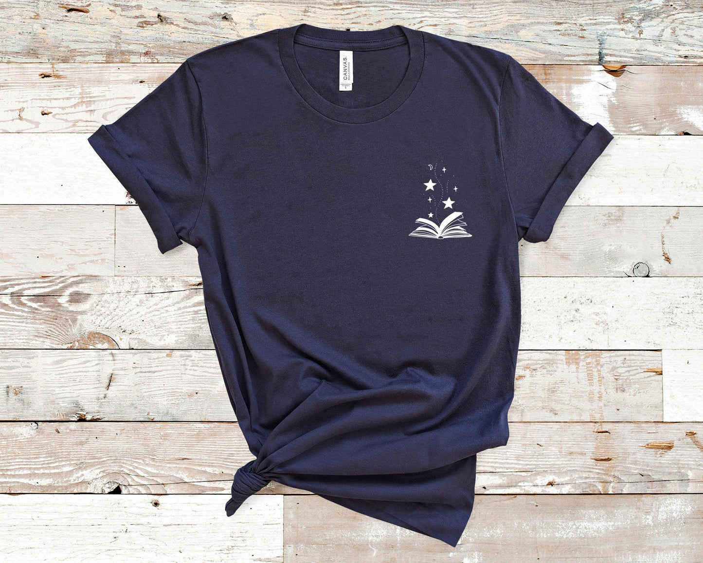 Books are magic Bookish T-Shirt Navy Ink and Stories