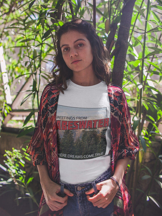 Cabeswater T-Shirt Raven Cycle White Ink and Stories Mockup