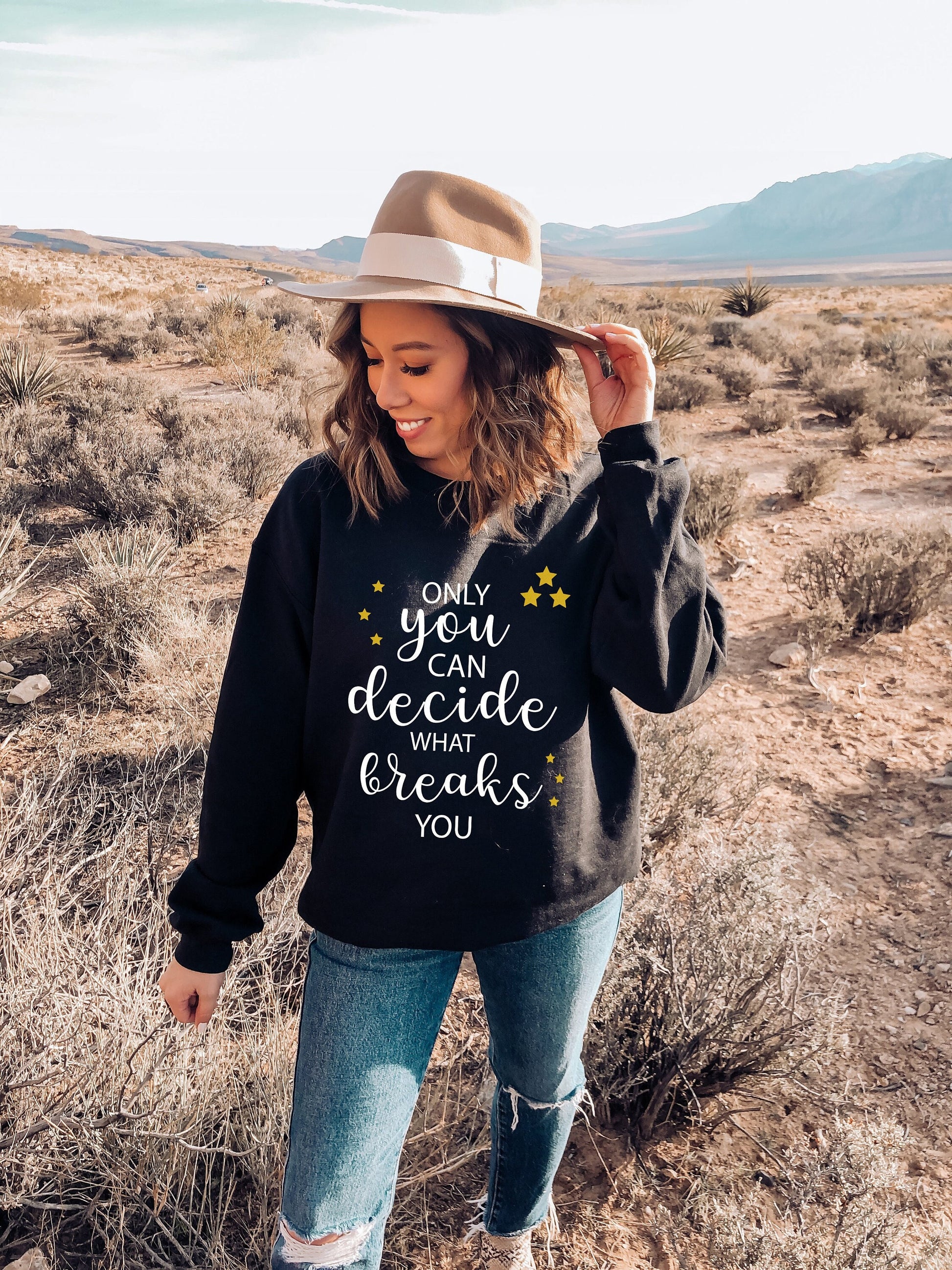 Only you can decide Black Sweatshirt Ink and STories