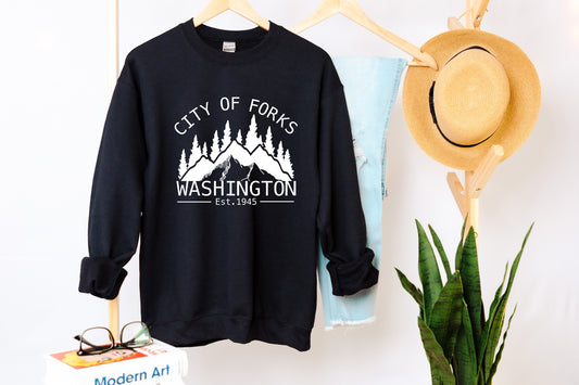 Twilight City of Forks Sweatshirt | Fictional Locations | Bookish Jumper - Ink and Stories