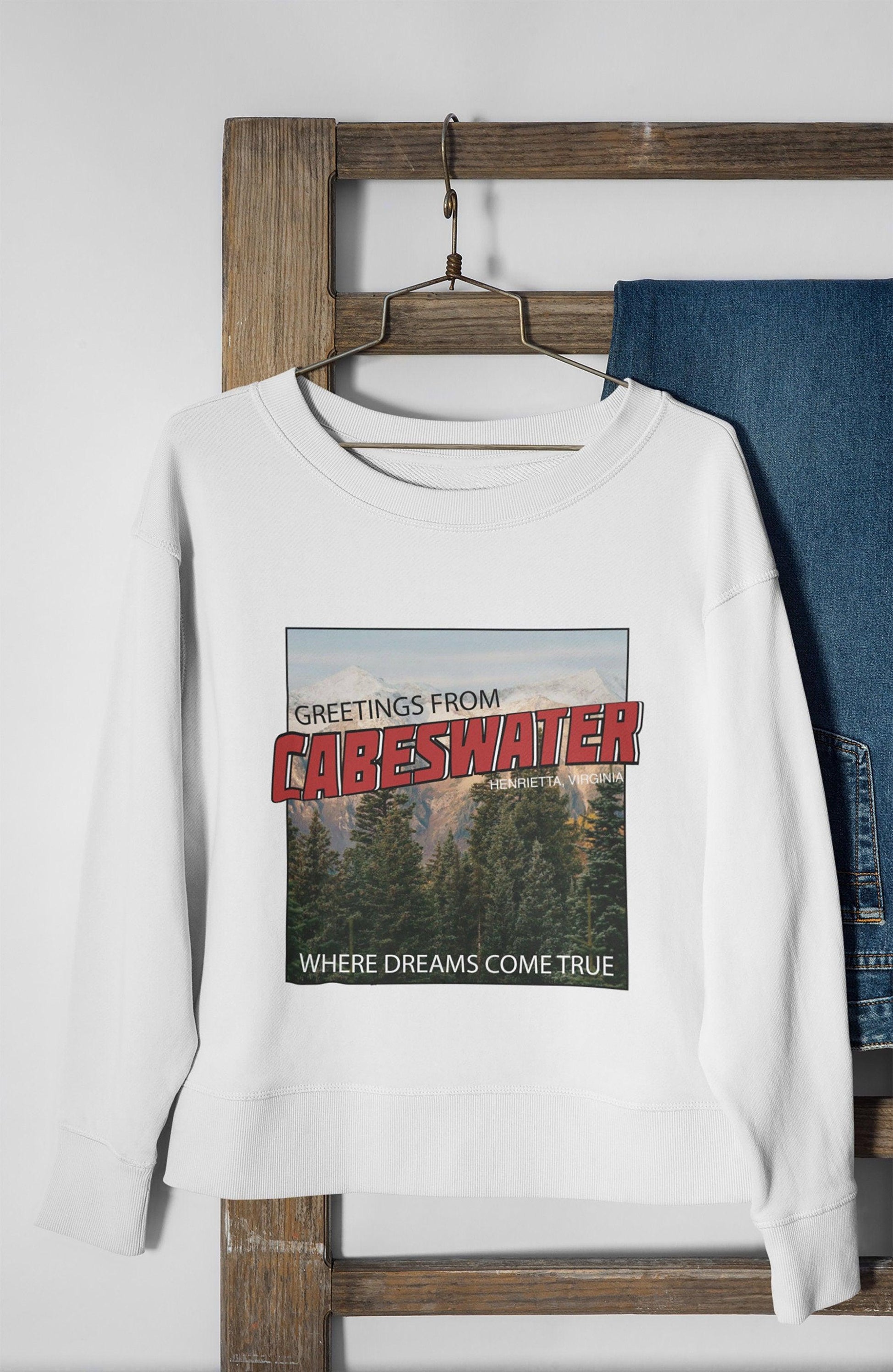 Cabeswater Sweatshirt Raven Cycle White Ink and Stories Mockup