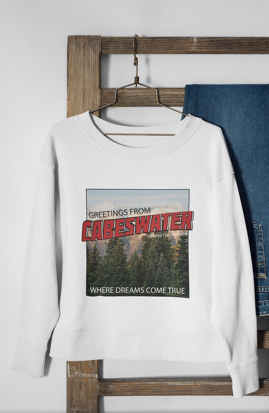 Cabeswater Sweatshirt Raven Cycle White Ink and Stories Mockup